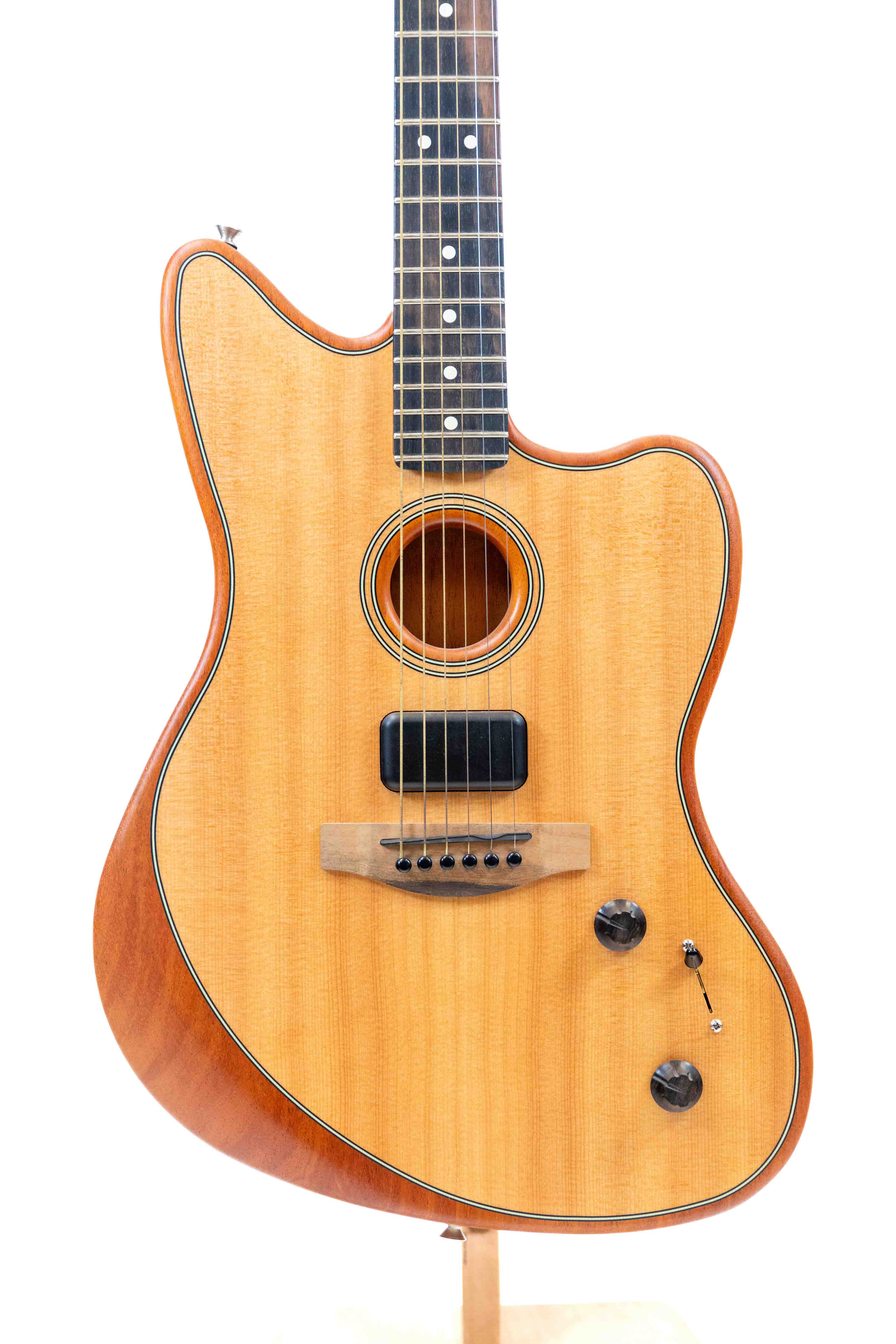 Fender American Acoustasonic JazzMaster Natural Acoustic Electric Guitar